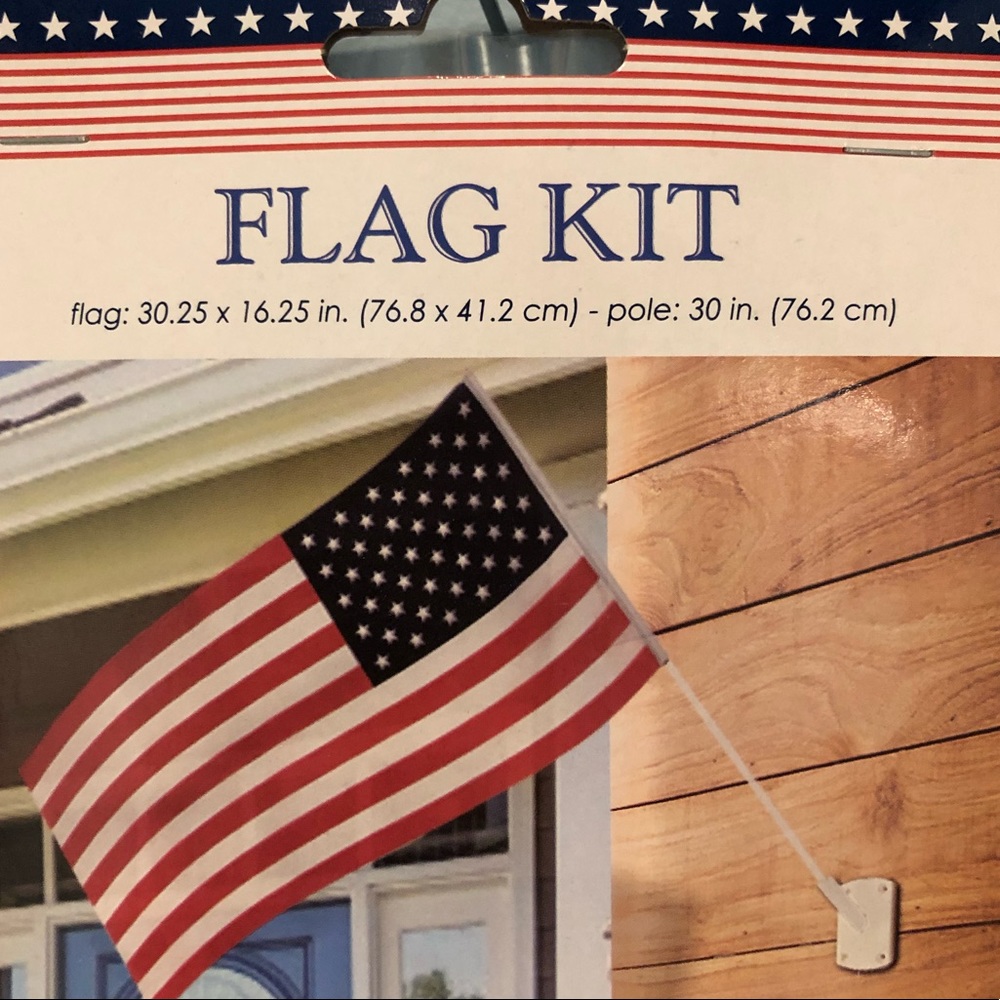 5/$25 American Flag kit. Hardware for hanging included - Picture 5 of 7